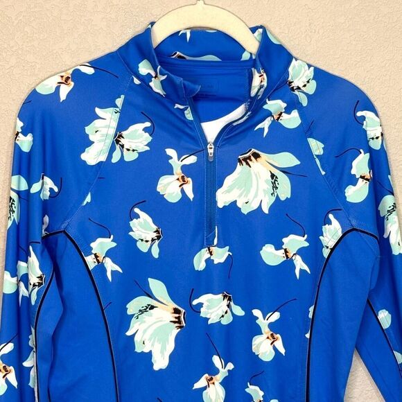 Peter Millar Women's Pullover Top Size XS 1/4 Zip Golf Cattley Floral UV - Picture 3 of 5
